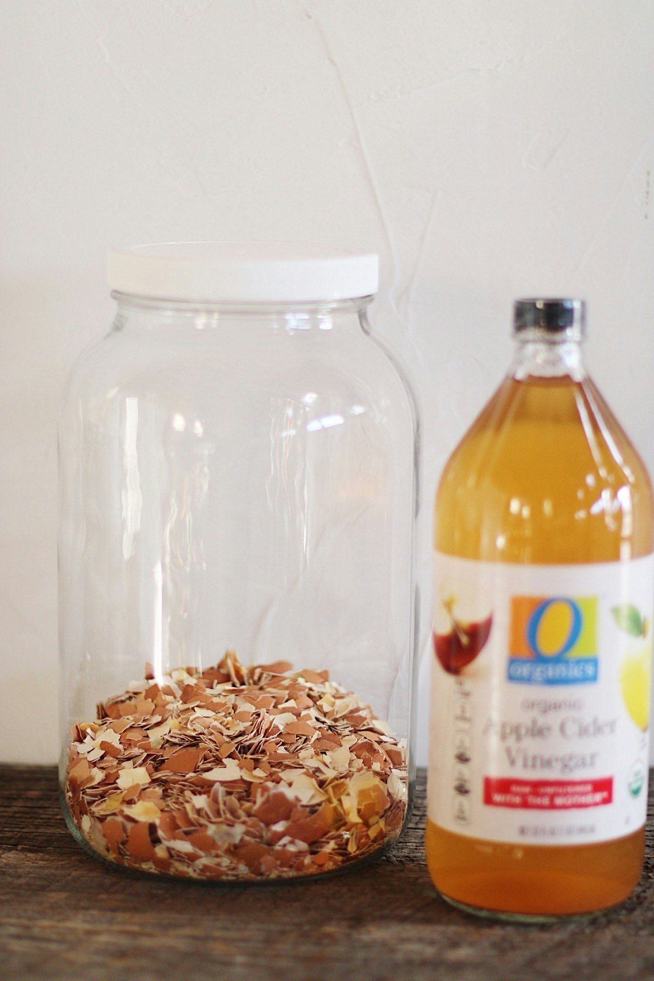 Ingredients to make eggshell extract or WCA for naturally adding calcium to your flower farm's soil